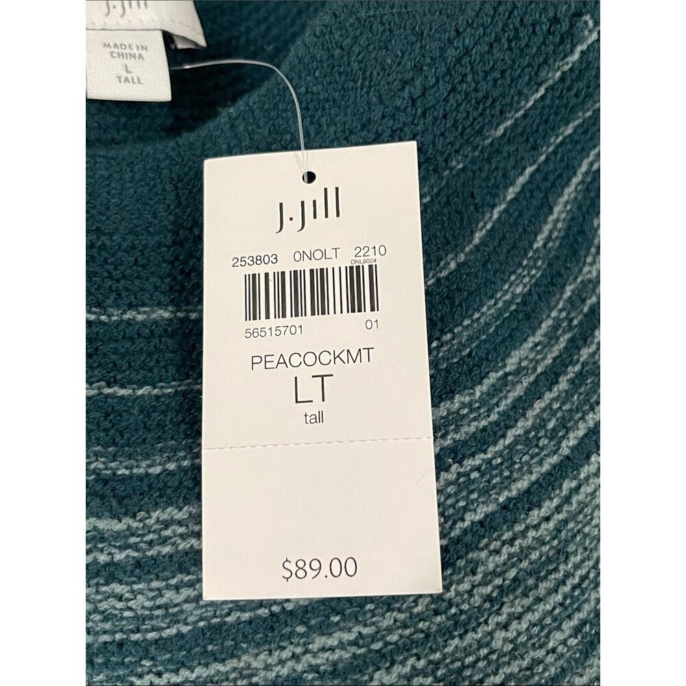 J. Jill Ombre Tunic Sweater Grey Blue Size Large Tall NEW - Picture 8 of 11